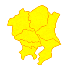関東地図（県境あり）